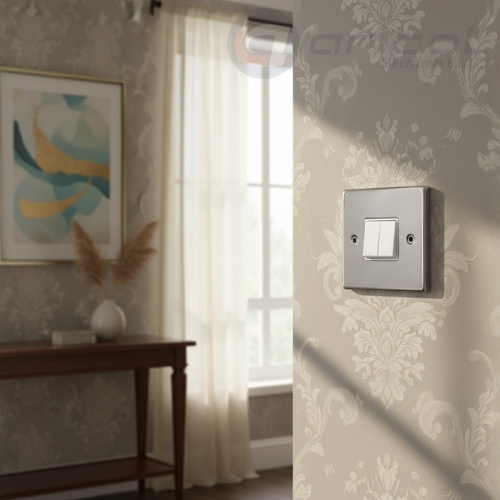 ARICOL 2 GANG 2 WAY SWITCH CHROME METAL