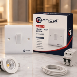 ARICOL 1 GANG 1 WAY SWITCH WHITE SERIES