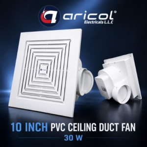 ARICOL 10 INCH PVC CEILING DUCT FAN 30W