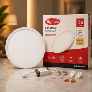 SYNLUX 18W LED PANEL DOWNLIGHT PANEL ROUND NEW WARM WHITE