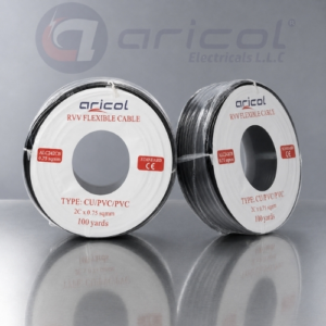 ARICOL 2CORE x 0.75mm RVV CABLE BLACK