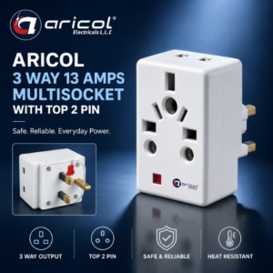 ARICOL 3 WAY 13 AMPS MULTISOCKET WITH TOP 2PIN