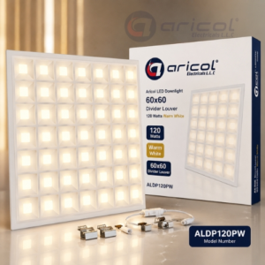 ARICOL LED DOWNLIGHT 60X60 DIVIDER LOUVER 120WATTS WARM WHITE