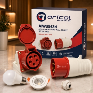 ARICOL INDUSTRIAL WALL SOCKET 5P32A 380V NORMAL LIGHT DUTY