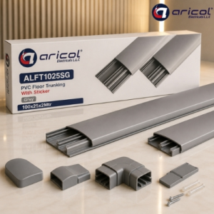 ARICOL PVC TRUNKING FLOOR WITH STICKER GREY100X25X2MTR