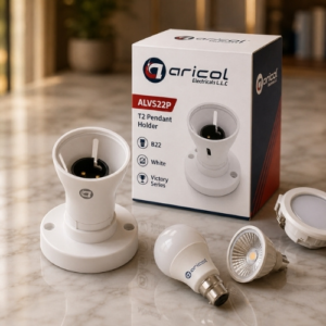 ARICOL T2 PENDANT HOLDER B22 WHITE VICTORY SERIES