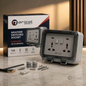 ARICOL WEATHER SWITCHED SOCKET 13A2G UNIVERSAL