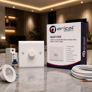 ARICOL 1000W 1 GANG DIMMER SWITCH SINGLE POLE WHITE VICTORY SERIES