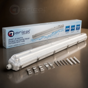 ARICOL 4FEET 20 WATTS DOUBLE LED WATER PROOF FITTINGS WITH TUBE