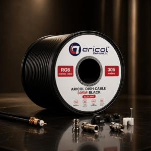 ARICOL DISH CABLE 305M BLACK