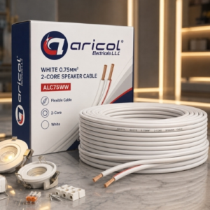 ARICOL WHITE 0.75MM² 2-CORE FLEXIBLE CABLE ALC75WW