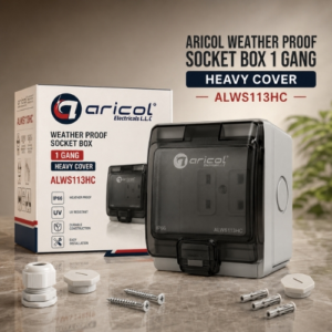 ARICOL WEATHER PROOF SOCKET BOX 1 GANG HEAVY COVER