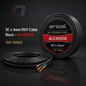 ARICOL 3CORE X 4mm RVV CABLE BLACK