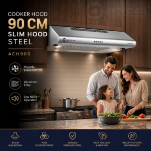ARICOL 90CM SLIM COOKER HOOD STEEL