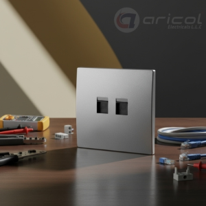 ARICOL 2G RJ45 DATA SOCKET (8 TERMINAL) CHORME METAL