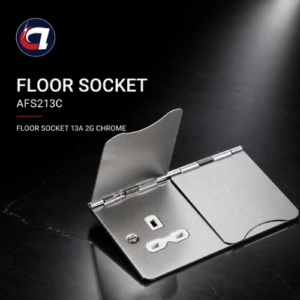 ARICOL FLOOR SOCKET 13A 2G CHROME