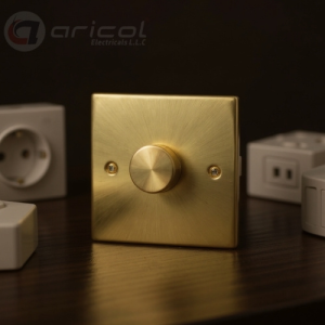 ARICOL 1000W 1GANG DIMMER SWITCH SINGLE POLE SATIN GOLD CHROME