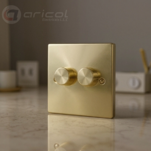 ARICOL 10A 1GANG 2 WAY SWITCH SATIN GOLD CHORME METAL