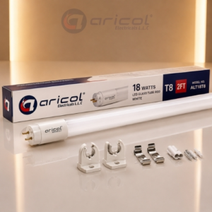 ARICOL 18 WATTS LED GLASS TUBE ROD WHITE T8 2FT