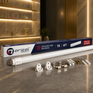 ARICOL 30 WATTS LED GLASS TUBE ROD WHITE T8 4FT