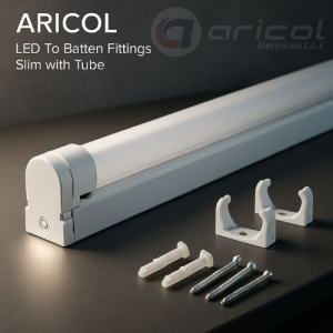 ARICOL LED T8 BATTEN FITTING 4FT DOUBLE SLIM WITH TUBE