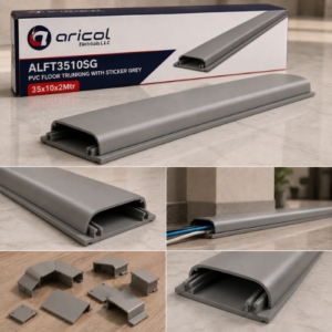ARICOL PVC TRUNKING FLOOR WITH STICKER GREY 35x10x2Mtr