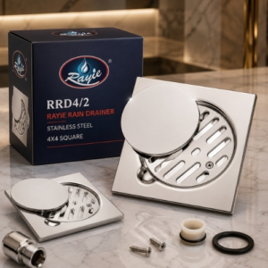 RAYIE RAIN DRAINER STAINLESS STEEL 4X4 SQUARE