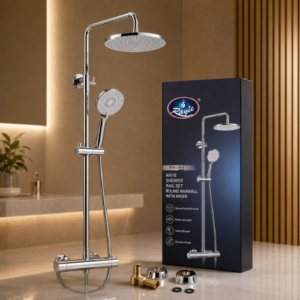 RAYIE SHOWER RAIL SET ROUND RAINFALL WITH MIXER