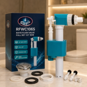 RAYIE TOILET FLUSH VALVE FULL SET 1/2 SIDE
