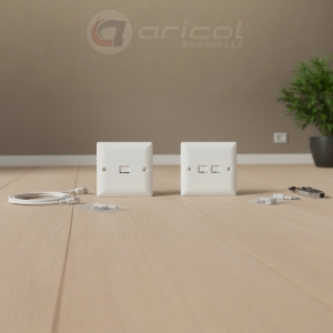 WHITE SWITCH TELEPHONE SOCKET RJ 1 & 2