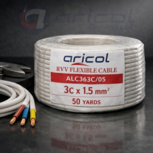 ARICOL 3CORE  X 1.5mm RVV CABLES/50 YARD