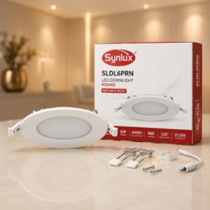 SYNLUX 6W LED DOWNLIGHT PANEL ROUND NEW BACK BODY