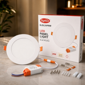 SYNLUX DOWNLIGHT 24W LED PANEL LIGHT SLIM ROUND WARM WHITE