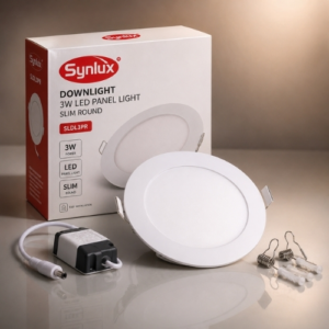 SYNLUX DOWNLIGHT 3W LED PANEL LIGHT SLIM ROUND