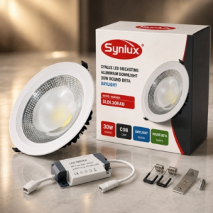 SYNLUX LED DIECASTING ALUMINIUM DOWNLIGHT 30W ROUND BETA DAYLIGHT