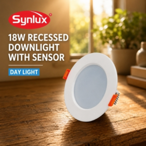 SYNLUX 18W RECESSED DOWNLIGHT WITH SENSOR DAY LIGHT