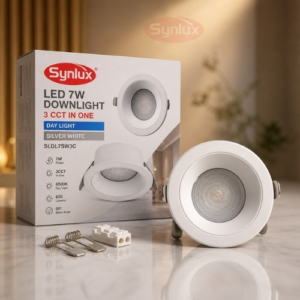 SYNLUX LED DOWNLIGHT 7W 3CCT GOLD WHITE