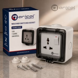 ARICOL WEATHER SWITCHED SOCKET 13A1G UNIVERSAL