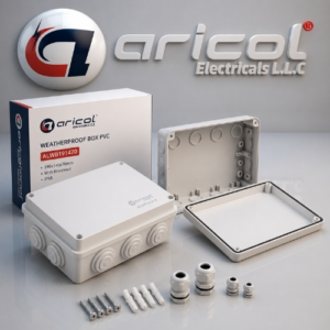 ARICOL WEATHERPROOF BOX PVC 190X140X70MM WITH KNOCKOUT IP65