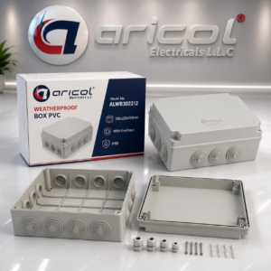 ARICOL WEATHERPROOF BOX PVC 300X220X120MM WITH KNOCKOUT IP65