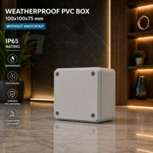 ARICOL WEATHERPROOF PVC BOX 100X100X75 MM WITHOUT KNOCKOUT IP65