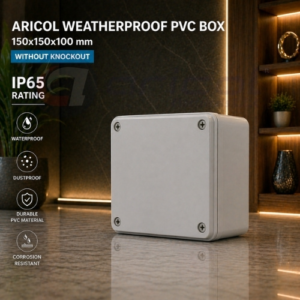 ARICOL WEATHERPROOF PVC BOX 150X150X100 MM WITHOUT KNOCKOUT IP65