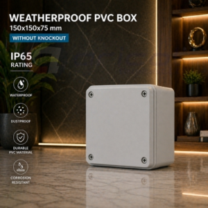 ARICOL WEATHERPROOF PVC BOX 150X150X75 MM WITHOUT KNOCKOUT IP65