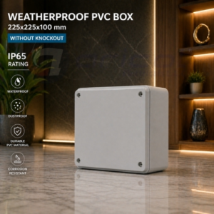 ARICOL WEATHERPROOF PVC BOX 225X225X100 MM WITHOUT KNOCKOUT IP65