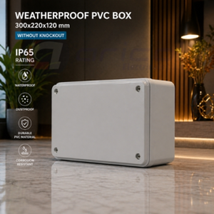 ARICOL WEATHERPROOF PVC BOX 300X220X120 MM WITHOUT KNOCKOUT IP65