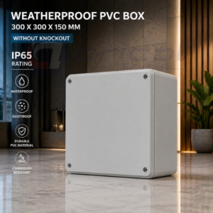 ARICOL WEATHERPROOF PVC BOX 300X300X150 MM WITHOUT KNOCKOUT IP65