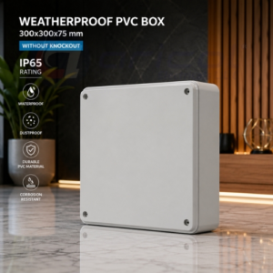 ARICOL WEATHERPROOF PVC BOX 300X300X75 MM WITHOUT KNOCKOUT IP65