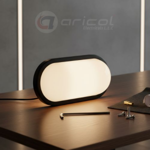 ARICOL LED BULKHEAD FITTINGS 30W OVAL BLACK DAY LIGHT