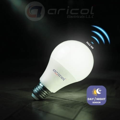 ARICOL LED MOTION/LIGHT SENSOR LAMP 9W E27 DAYLIGHT MICROWAVE