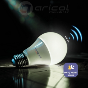 ARICOL LED MOTION/LIGHT SENSOR LAMP 9W E27 DAYLIGHT MICROWAVE